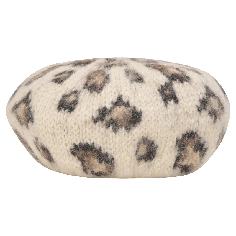 Eugenia Kim Baby Leopard Beret in Animal Print Wool