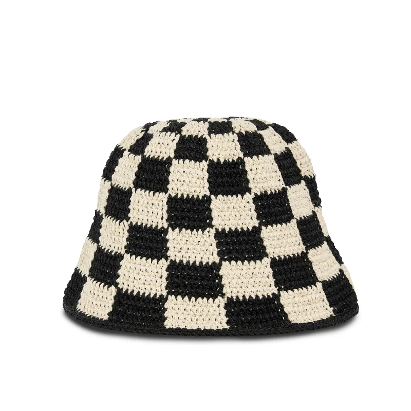 hand crochet - black check