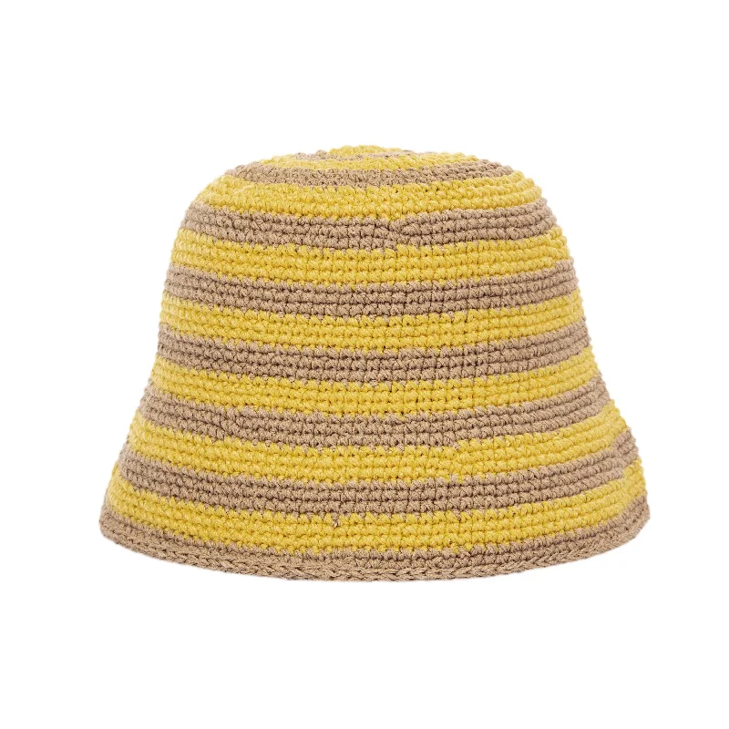 hand crochet - lemon drop stripe