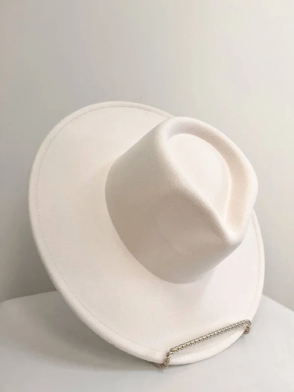 Women's Felt Rancher Hat In White