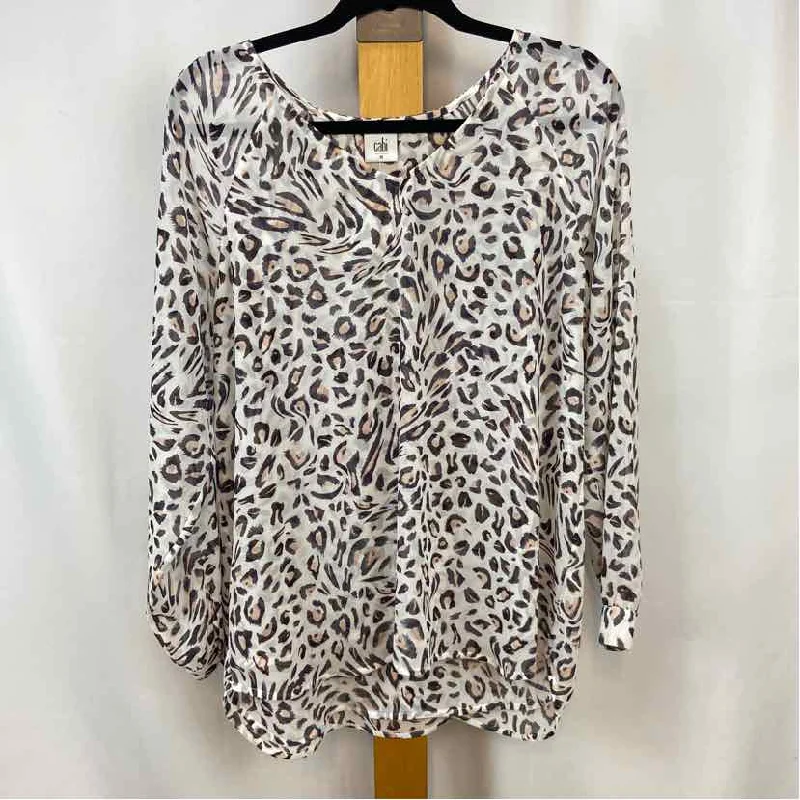 CABI Women's Size M Gray Animal Print Tunic