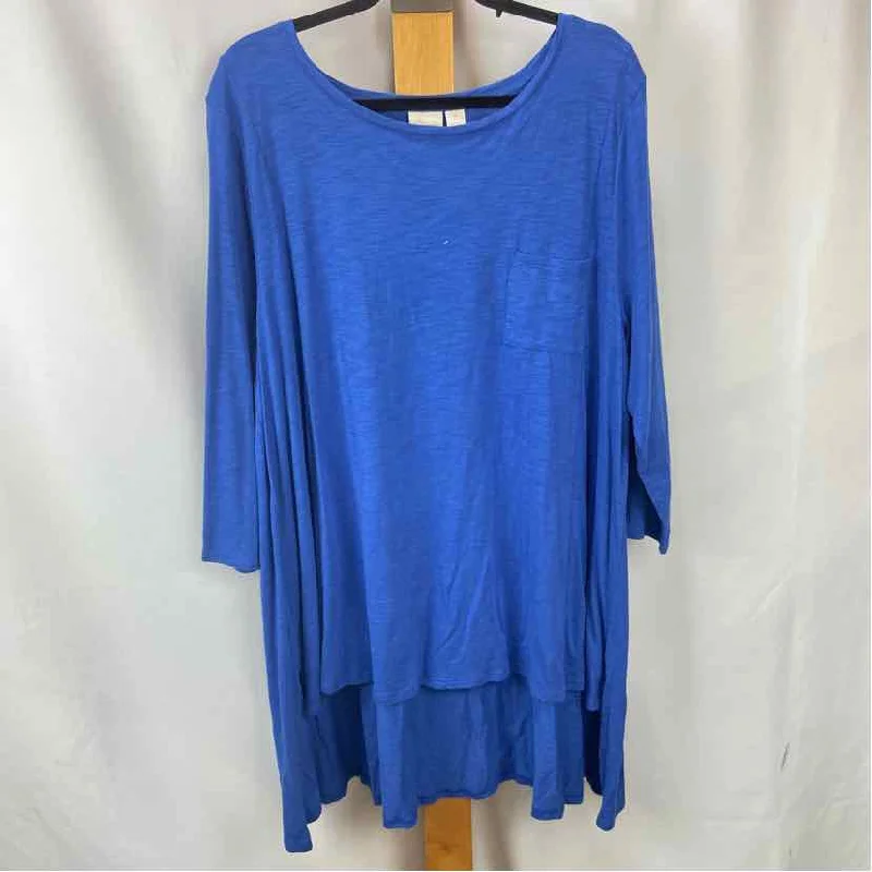 Chico's Women's Size 2X Blue Solid Tunic