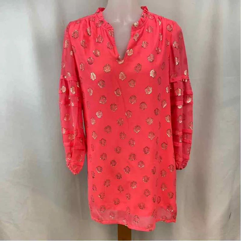 Lilly Pulitzer Women's Size XS coral shells Long Sleeve Shirt