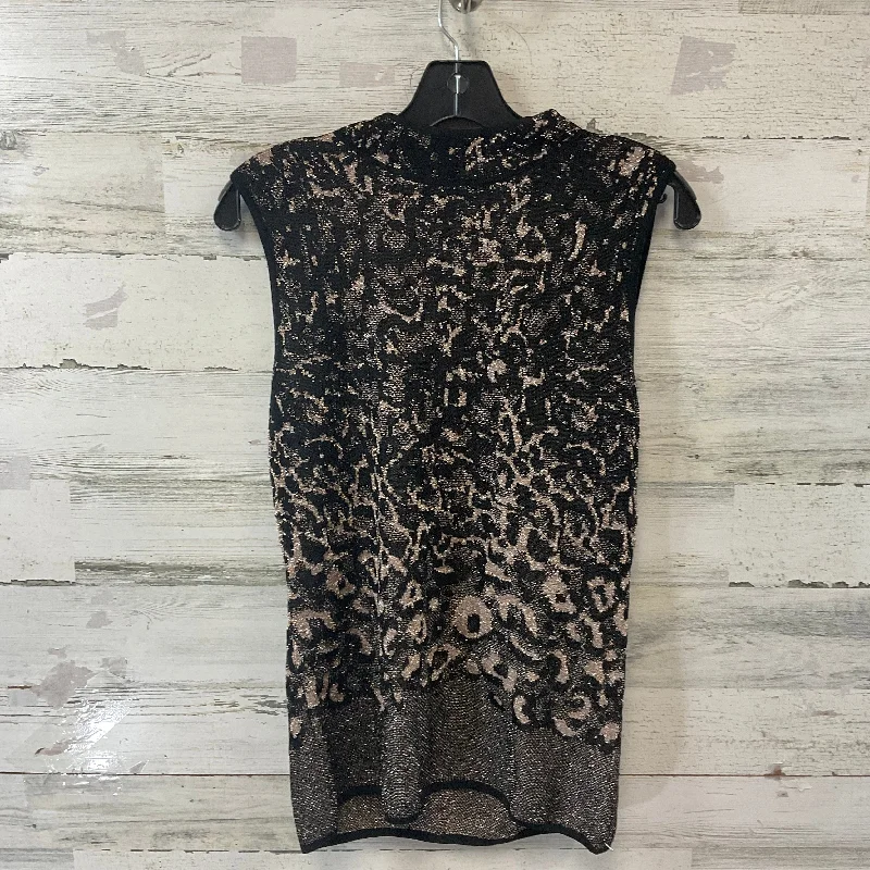 Top Sleeveless By White House Black Market In Black & Gold, Size: M