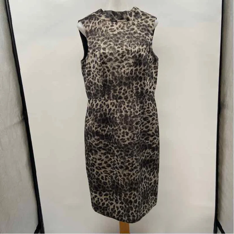 Carlisle Women's Size 12 Black Animal Print Dress