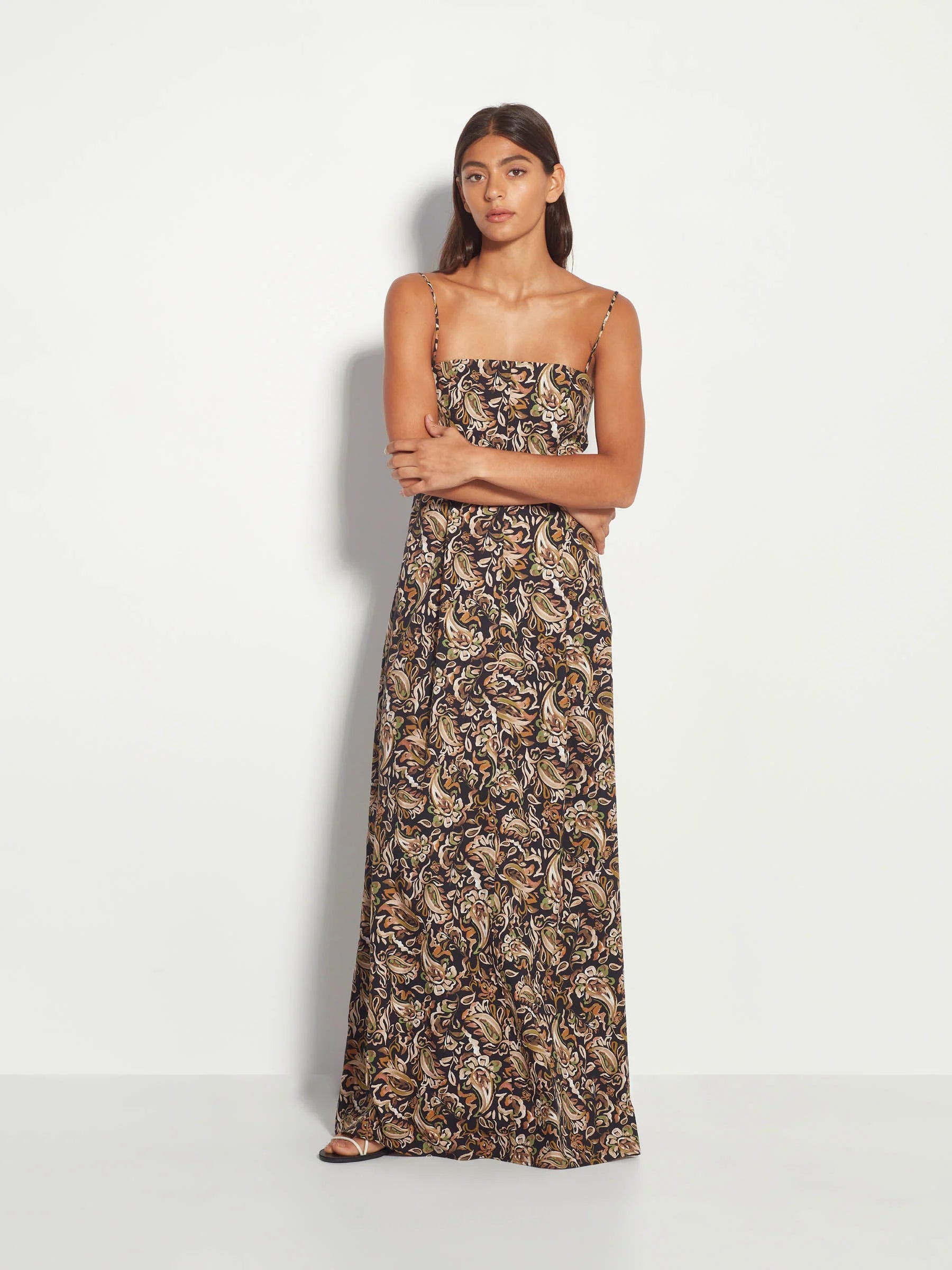 Juliet Hogan Dua Dress Painterly Paisley - Native