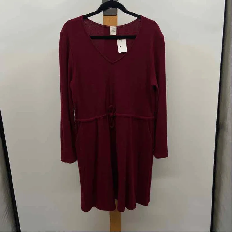 Kaleigh Women's Size L maroon Weave Dress