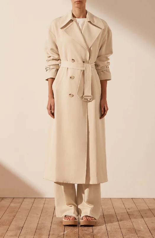 SARA TRENCH COAT - BONE