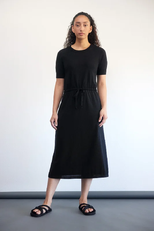 Standard Issue Merino Drawstring Dress - Black