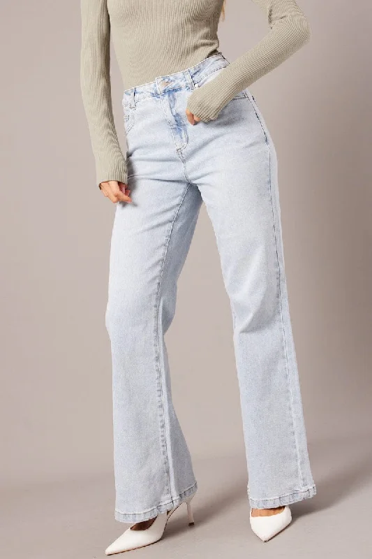 Denim Wide Leg Jean High Rise