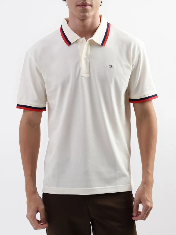 Gant Cream Regular Fit Polo T-Shirt