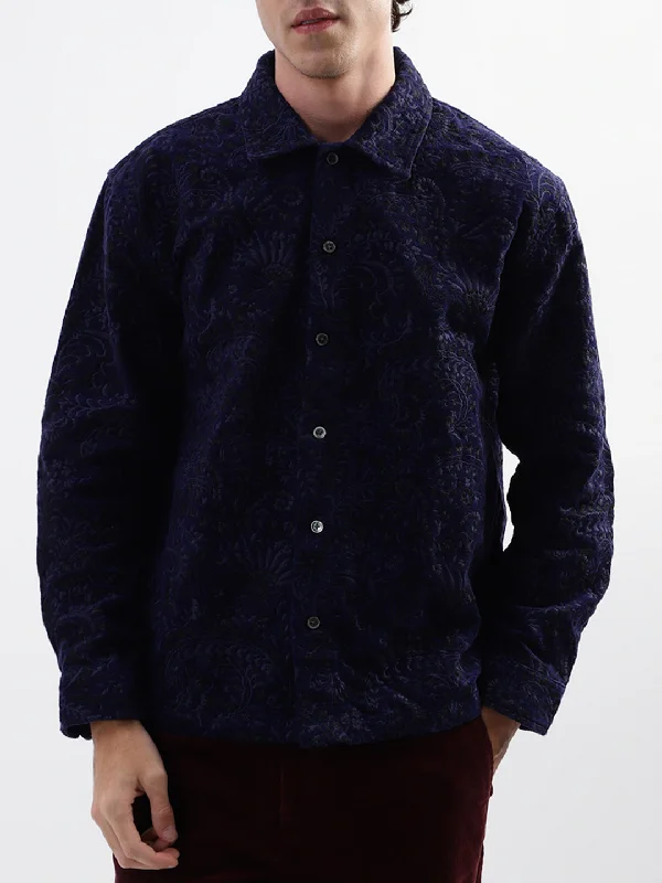 Gant Blue Embroidery Relaxed Fit Shirt