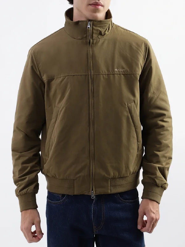 Gant Men Green Solid Collar Jacket