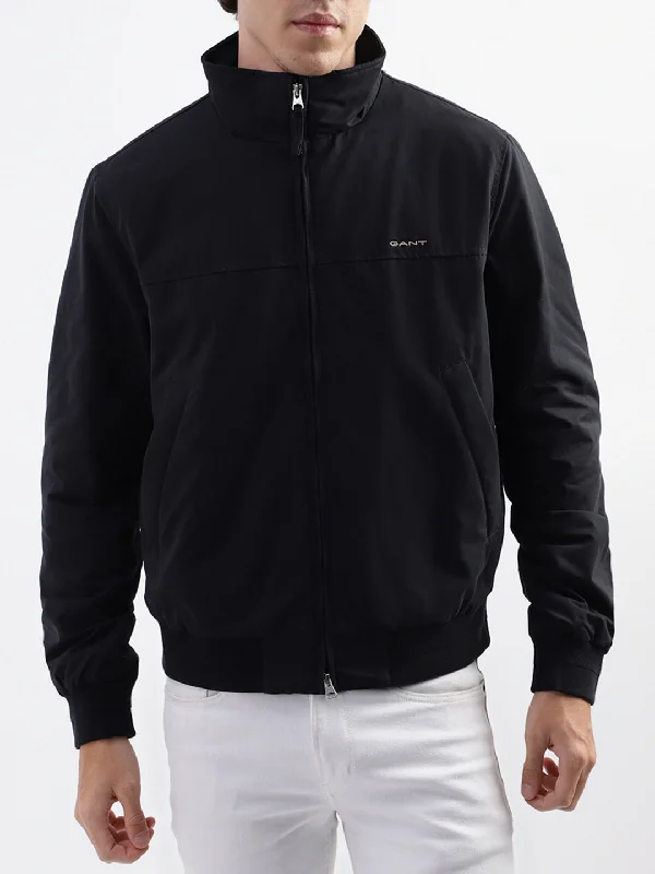 Gant Men Black Solid Collar Jacket