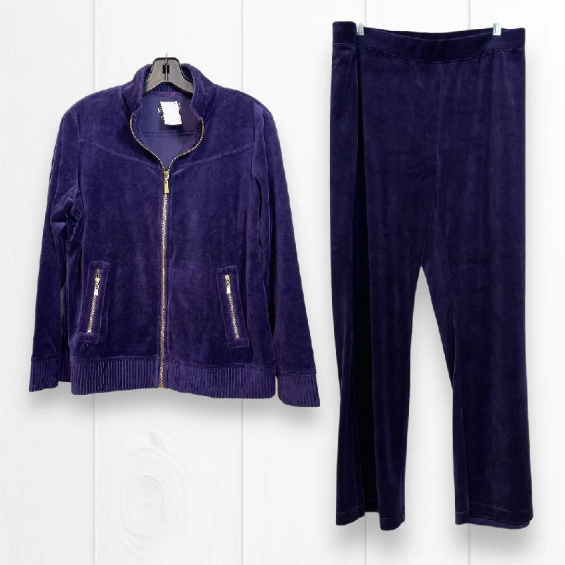 Athletic Pants 2pc By Style And Co Collection Women In Purple, Size: L