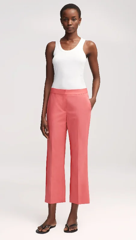 Slim Kick Flare Trouser in Seasonless Wool | Salmon