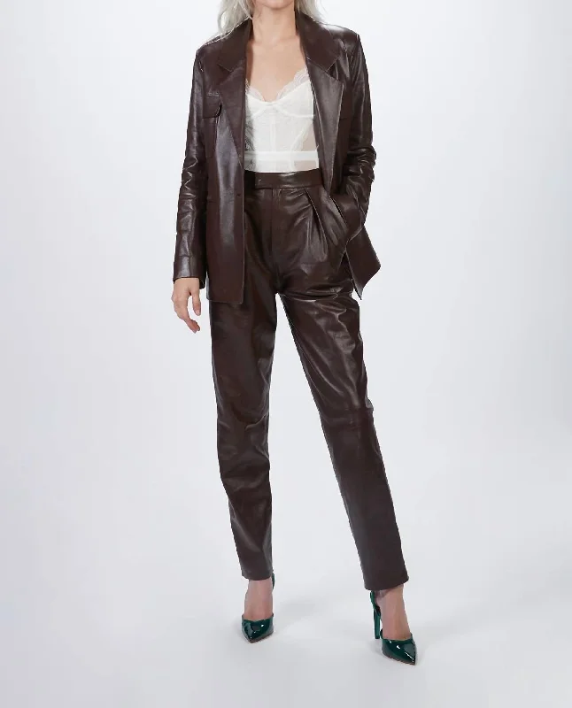 Suit Leather Jacket In Plum