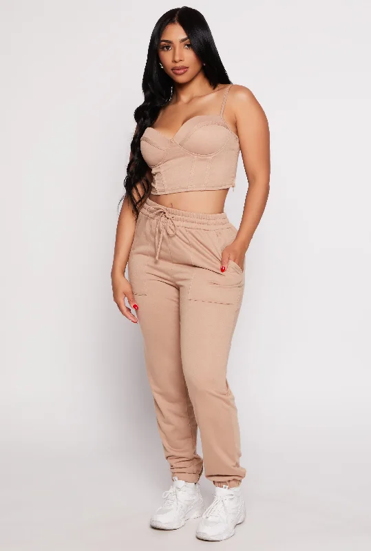 Haute Monde High Waist Drawstring Joggers