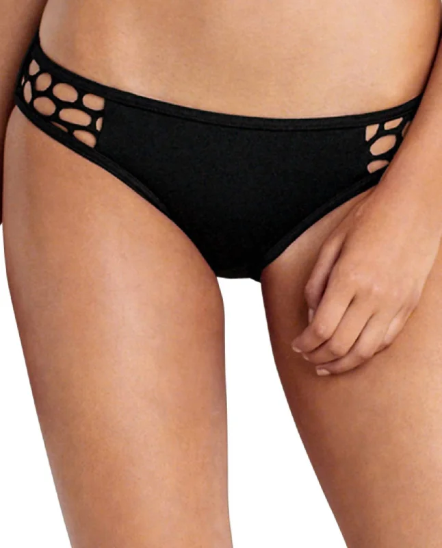 Hipster Bikini Bottom In Sea Black