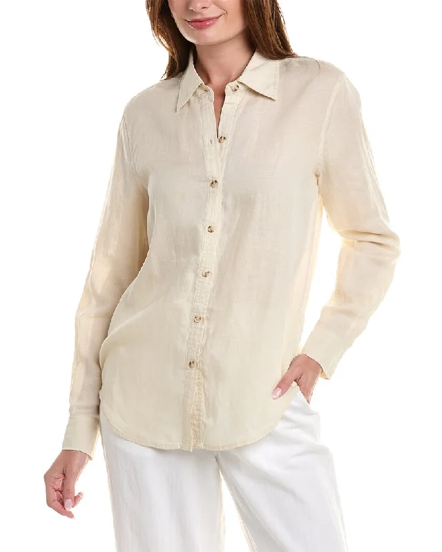 Onia Air Linen-Blend Classic Oversized Button Down