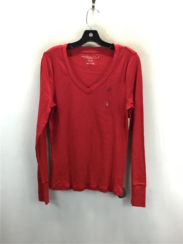 Top Long Sleeve By Aeropostale In Red, Size: Xl