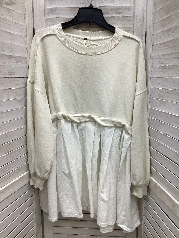 Top Long Sleeve By Free People In Ivory, Size: S