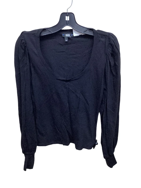 Top Long Sleeve By Paige In Black, Size: Xs