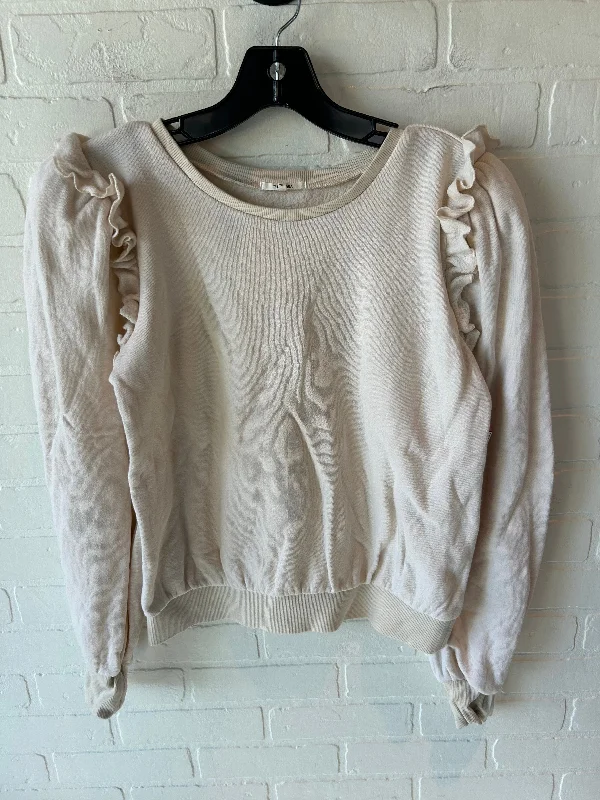 Top Long Sleeve By Tularosa In Cream, Size: S