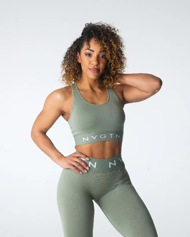 Sage Green Legacy Sport Seamless Bra