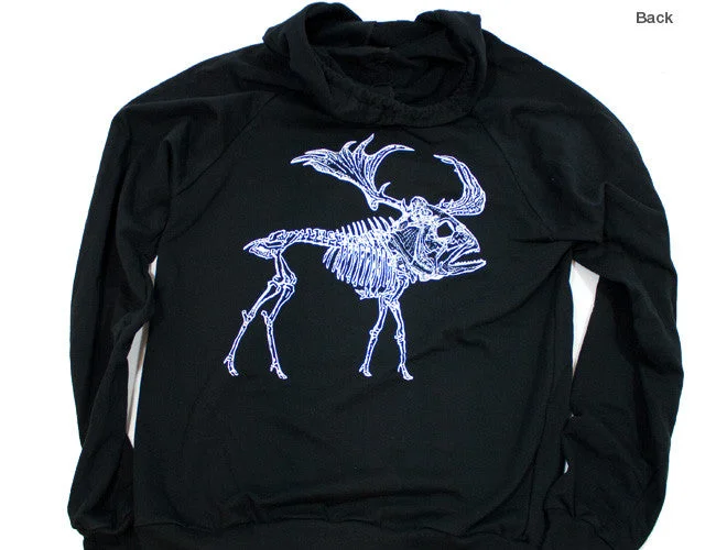 I Believe: Piranhamoose Skeleton Glow Hoodie (by Wondermark)