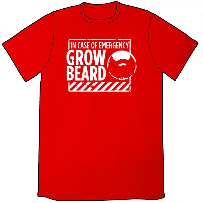 In Case of Emergency, Grow Beard Shirt (by Wondermark)