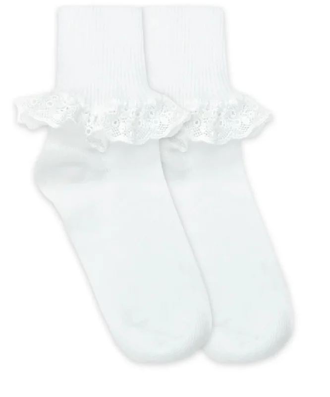 Chantilly Lace Turn Cuff Sock - 2107