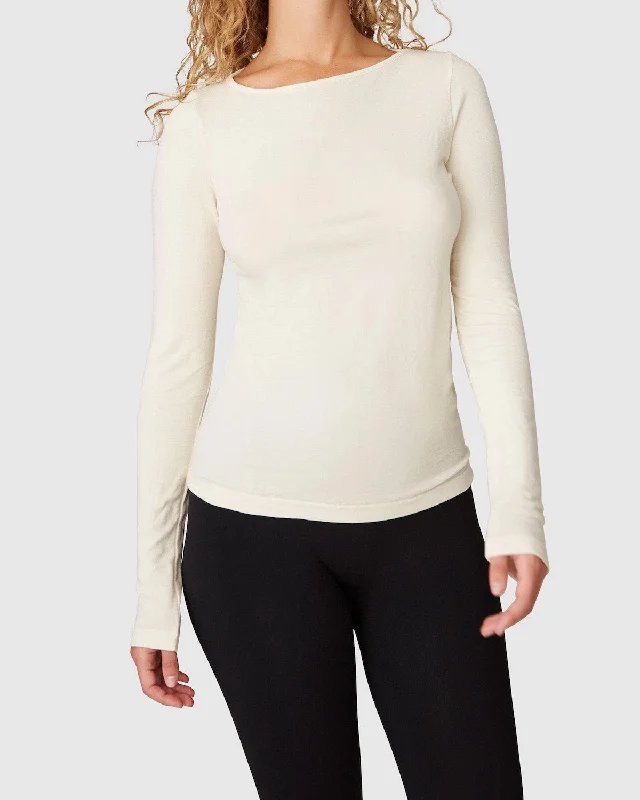 Hillevi Cashmere Top | Ivory