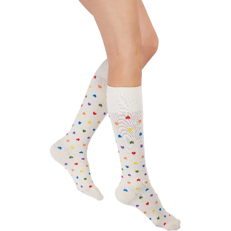 Rejuva Heart Knee High Compression Socks