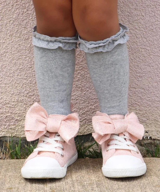 Ruffle Knee Hi Sock - 1658