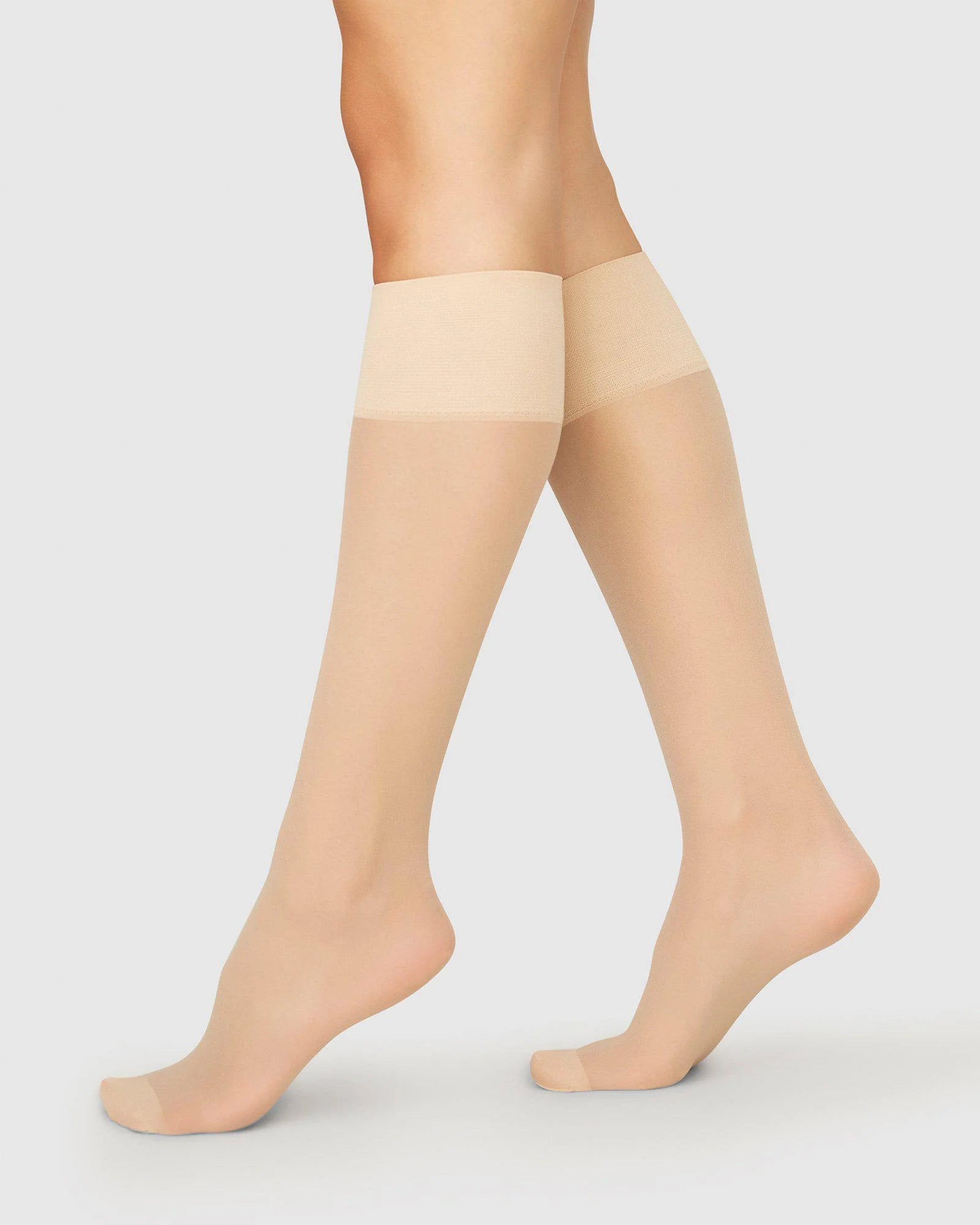 Swedish Stockings - Elin Premium Knee-highs - 2 Pack / Beige