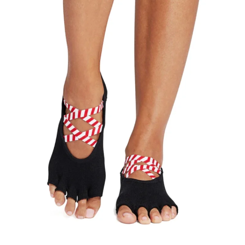 Elle Half Toe - Candy Cane Lane Grip Socks (Barre / Pilates)